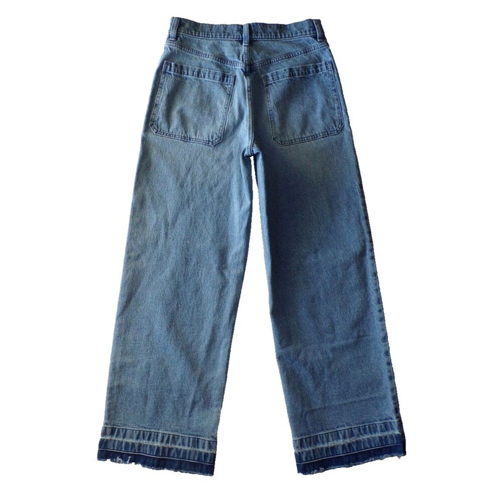 MADEWELL Emmett Wide-Leg Jean: Let Down Hem Edition Banning Wash 28 NWT! $138.00 - Picture 7 of 11
